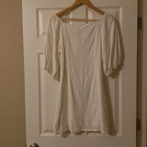 Sage The Label Okeefe Cotton Eyelet Puff Sleeve Mini Sz S NWT - Picture 5 of 9